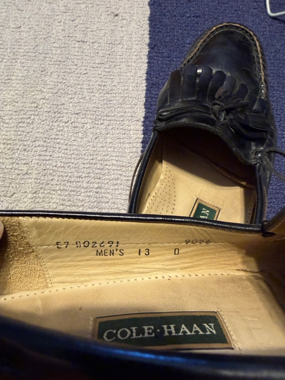 Cole Haan Black Leather Tassel Loafers - Picture 3 of 3